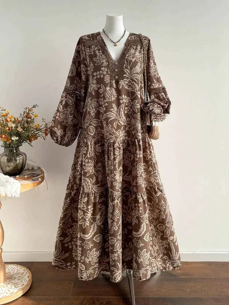 Boheme Junction Plus Size Dresses PLUS SIZE Samira Maxi Dress - Chocolate