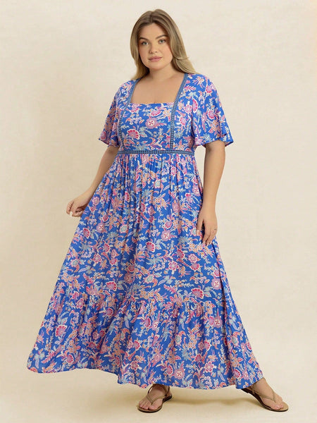 PLUS SIZE Shannon Maxi Dress-Plus Size Dresses- Boheme Junction