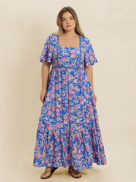 PLUS SIZE Shannon Maxi Dress-Plus Size Dresses- Boheme Junction