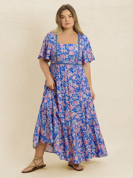 PLUS SIZE Shannon Maxi Dress-Plus Size Dresses- Boheme Junction