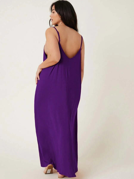 PLUS SIZE Tami Maxi Dress - Purple-Plus Size Dresses- Boheme Junction