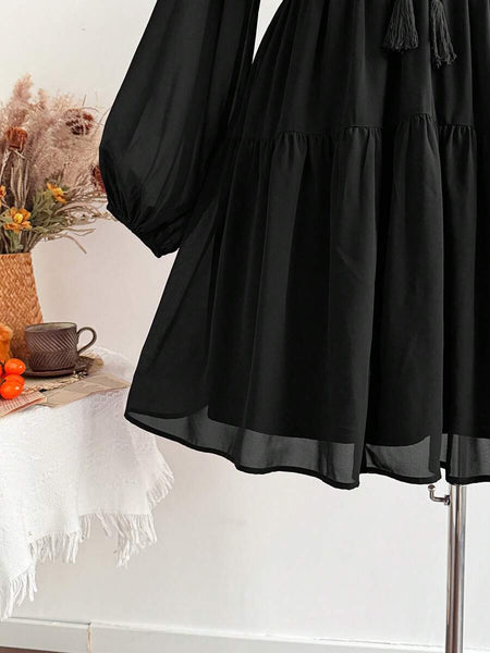 PLUS SIZE Tyler Mini Dress - Black-Plus Size Dresses- Boheme Junction