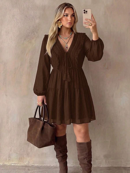 boheme junction Plus Size Dresses PLUS SIZE Tyler Mini Dress - Brown