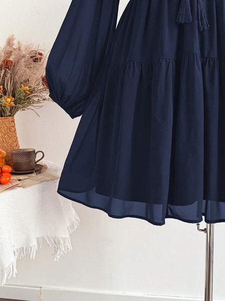 PLUS SIZE Tyler Mini Dress - Navy-Plus Size Dresses- Boheme Junction