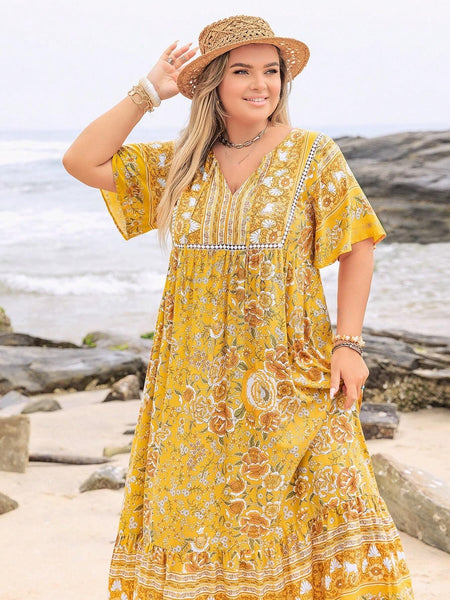 PLUS SIZE Victoria Maxi Dress-Plus Size Dresses- Boheme Junction