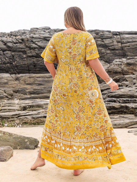 PLUS SIZE Victoria Maxi Dress-Plus Size Dresses- Boheme Junction