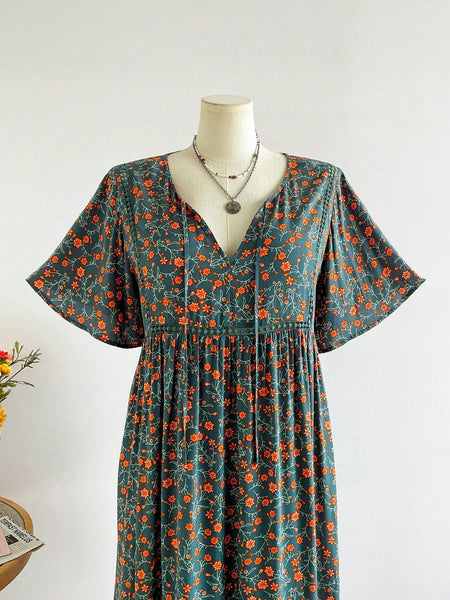 PLUS SIZE Victoria Maxi Dress - Dark Green-Plus Size Dresses- Boheme Junction