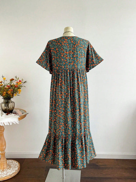 PLUS SIZE Victoria Maxi Dress - Dark Green-Plus Size Dresses- Boheme Junction