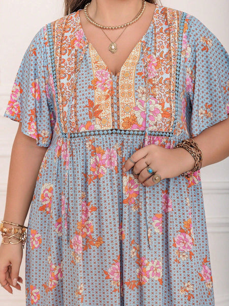 boheme junction Plus Size Dresses PLUS SIZE Victoria Maxi Dress - Dusty Blue