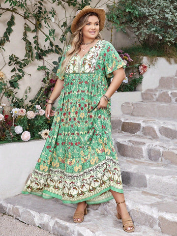 Boheme Junction Plus Size Dresses PLUS SIZE Victoria Maxi Dress - Green
