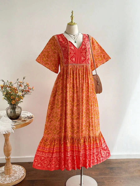 Boheme Junction Plus Size Dresses PLUS SIZE Victoria Maxi Dress - Orange