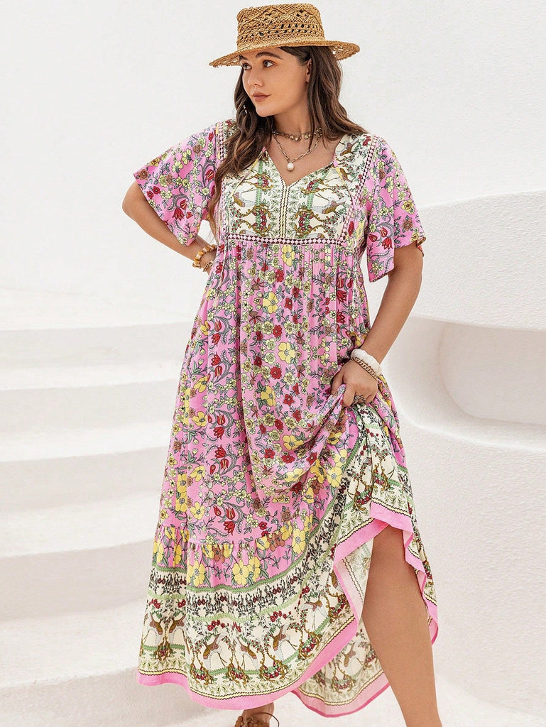 boheme maxi dress PLUS SIZE Victoria Maxi Dress - Pink | Boho Curve Dress