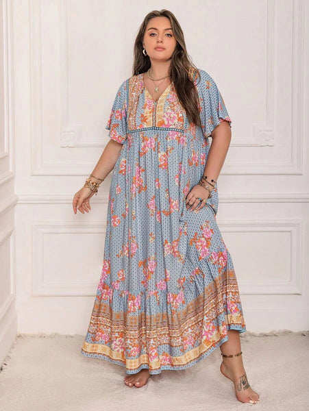 PLUS SIZE Victoria Maxi Dress - Spring-Plus Size Dresses- Boheme Junction