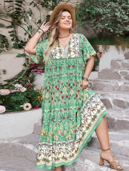PLUS SIZE Victoria Maxi Dress - Spring-Plus Size Dresses- Boheme Junction