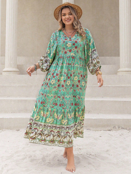PLUS SIZE Xavier Maxi Dress-Plus Size Dresses- Boheme Junction