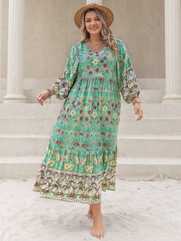PLUS SIZE Xavier Maxi Dress-Plus Size Dresses- Boheme Junction
