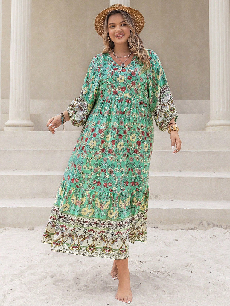 PLUS SIZE Xavier Maxi Dress - Green | Boho Curve Dresses