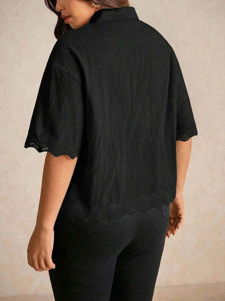 PLUS SIZE Yolanda Top - Black