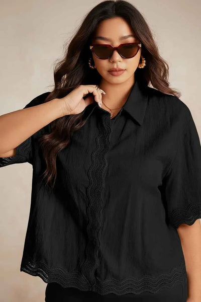 PLUS SIZE Yolanda Top - Black