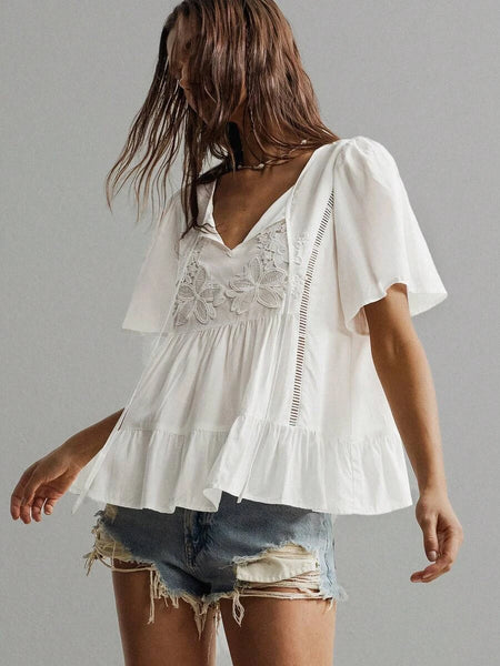 boheme junction Plus Size Tops PLUS SIZE Zia Top - White