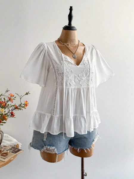 boheme junction Plus Size Tops PLUS SIZE Zia Top - White