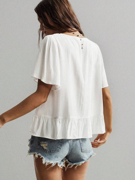 boheme junction Plus Size Tops PLUS SIZE Zia Top - White