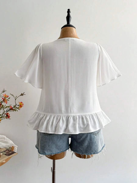 boheme junction Plus Size Tops PLUS SIZE Zia Top - White
