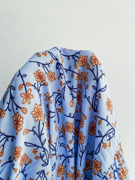 PLUS SIZE Ziggy Maxi Dress - Blue-Plus Size Dresses- Boheme Junction