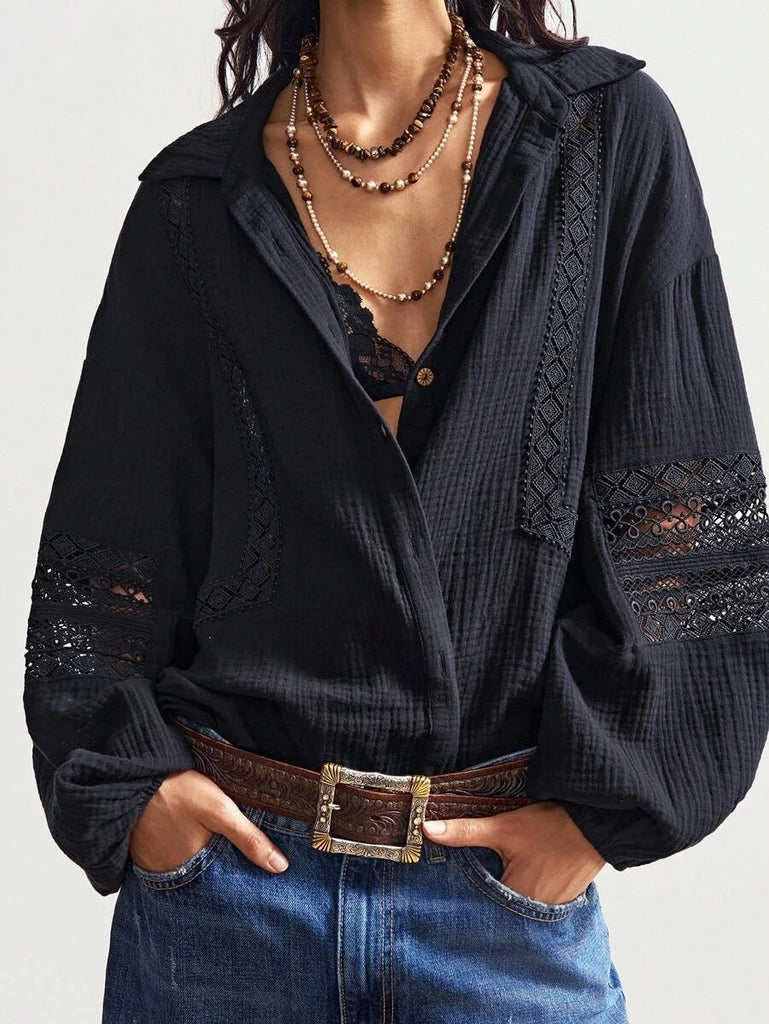 SAHARA Top - Black-Women Tops, Blouses & Tee- Boheme Junction