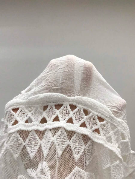 SCOTTIE Lace Cover Up - White-Women Beachwear- Boheme Junction