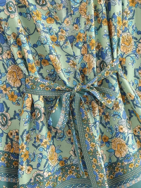 SELENA Kimono - Green-Kimono- Boheme Junction
