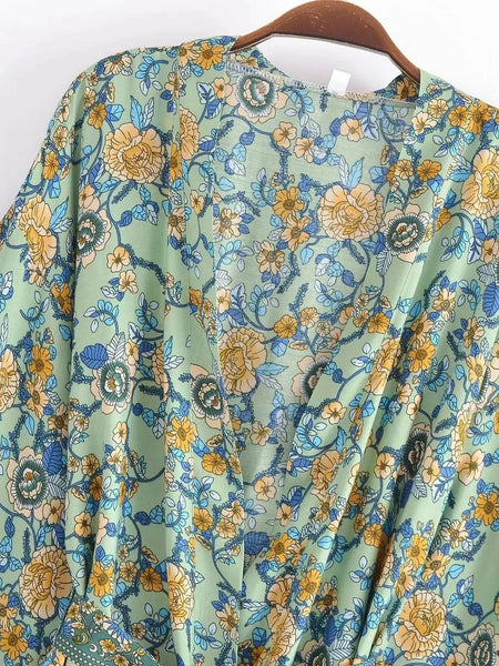 SELENA Kimono - Green-Kimono- Boheme Junction