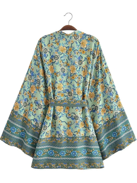 SELENA Kimono - Green-Kimono- Boheme Junction