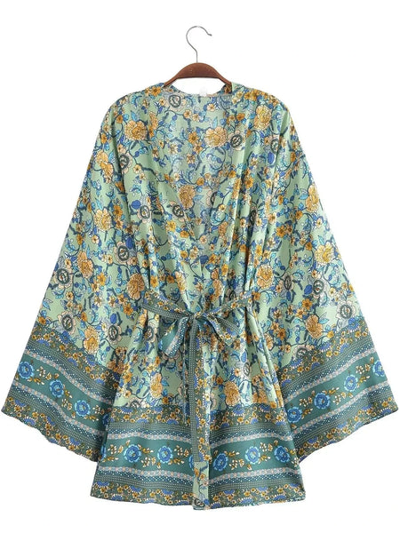 SELENA Kimono - Green-Kimono- Boheme Junction
