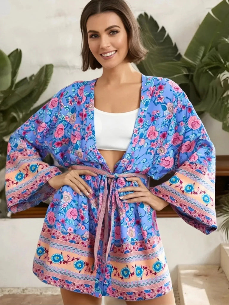 SELENA Kimono - Purple-Kimono- Boheme Junction