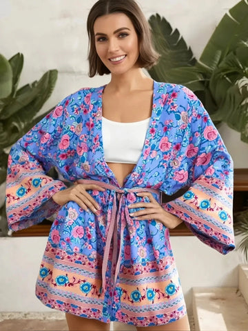 SELENA Kimono - Purple-Kimono- Boheme Junction