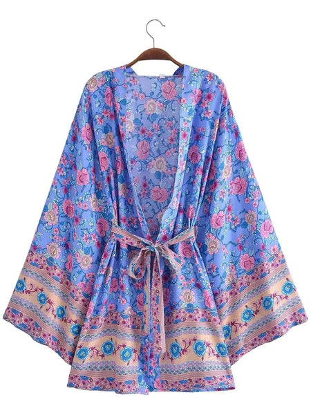 SELENA Kimono - Purple-Kimono- Boheme Junction