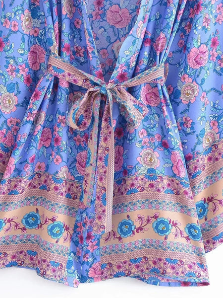 SELENA Kimono - Purple-Kimono- Boheme Junction