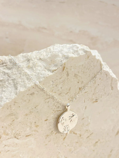 OCEAN COIN Charm Silver Plated Necklace