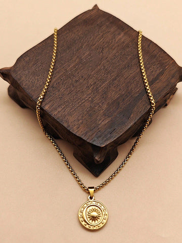 SOLAR Necklace - Gold-Women Pendant Necklaces- Boheme Junction