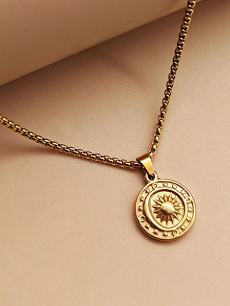 SOLAR Necklace - Gold-Women Pendant Necklaces- Boheme Junction