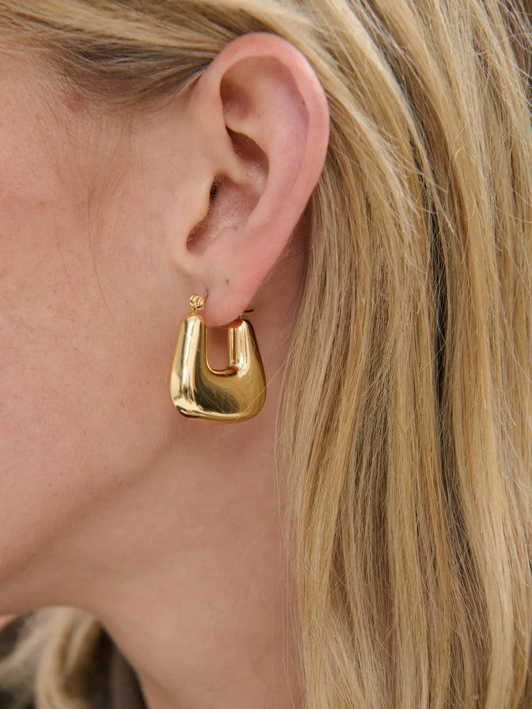 SQUARE CRUSH 18K Gold Plated Earrings-Earrings- Boheme Junction