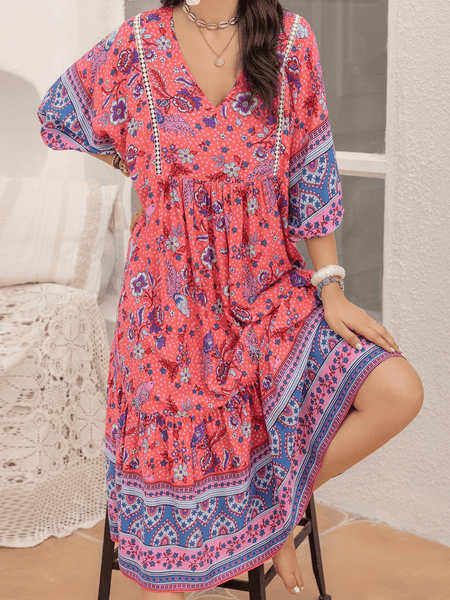 SUNNY Midi Dress - Pink | LAST SIZES-Women Dresses- Boheme Junction
