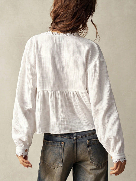 VALERIA Top - White-Women Blouses- Boheme Junction