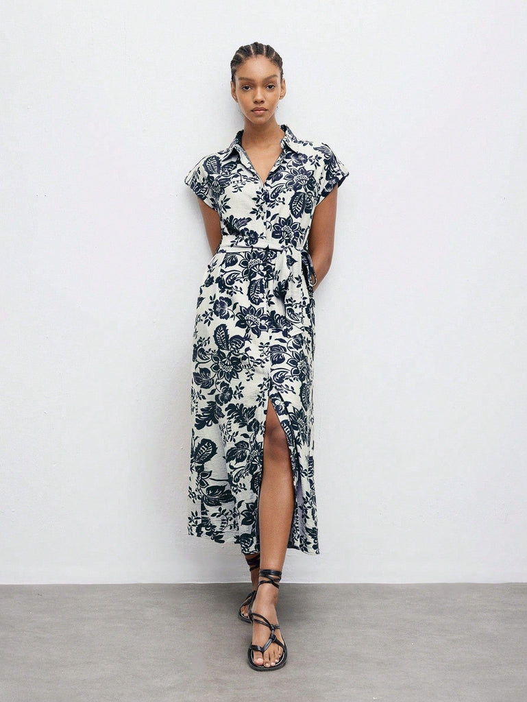 VERONICA Maxi Dress - Navy-Women Long Dresses- Boheme Junction