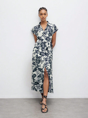 VERONICA Maxi Dress - Navy-Women Long Dresses- Boheme Junction