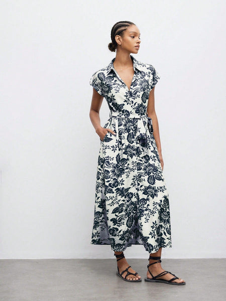 VERONICA Maxi Dress - Navy-Women Long Dresses- Boheme Junction
