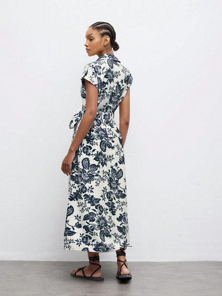 VERONICA Maxi Dress - Navy-Women Long Dresses- Boheme Junction