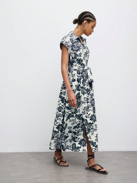 VERONICA Maxi Dress - Navy-Women Long Dresses- Boheme Junction