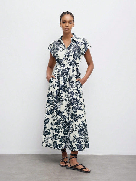 VERONICA Maxi Dress - Navy-Women Long Dresses- Boheme Junction